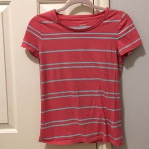Red and blue striped shirt